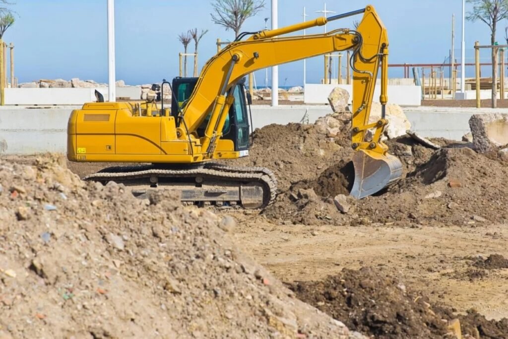 Excavator performing professional excavation services for residential site preparation in Fort Thomas, KY.