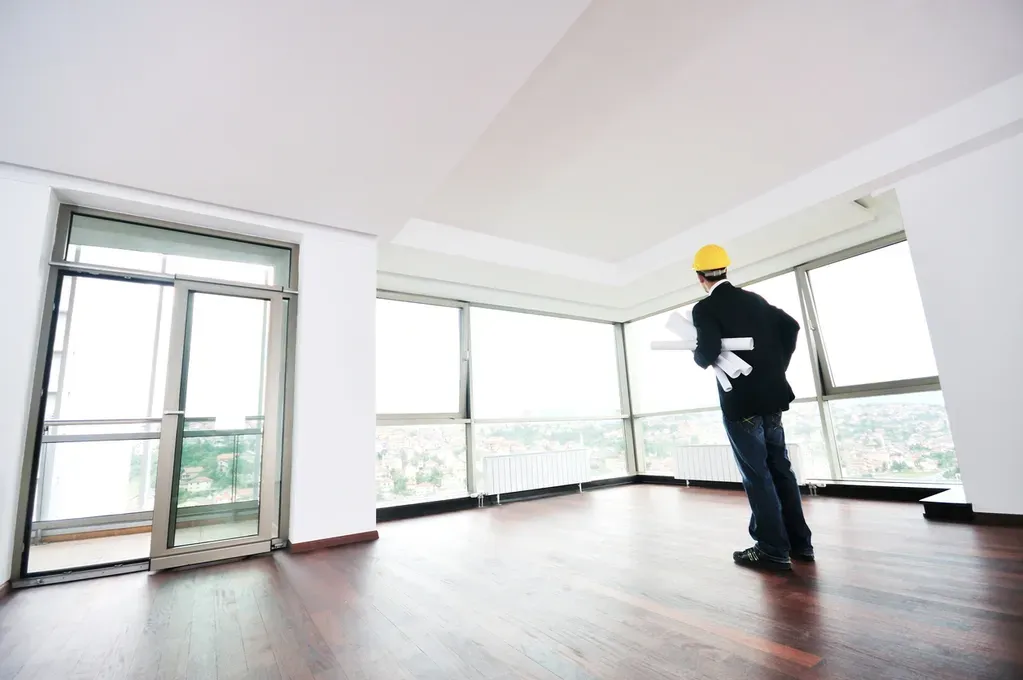 Certified home inspector evaluating a residential property interior during a home inspection in Northern Kentucky